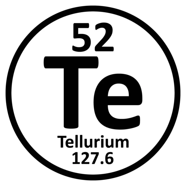 Elemento tabla periódica icono de telurio . — Vector de stock