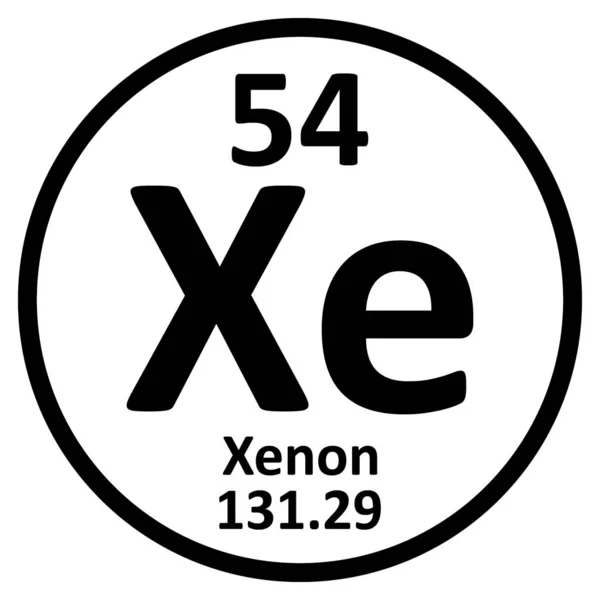 Elemento tavola periodica icona allo xeno . — Vettoriale Stock