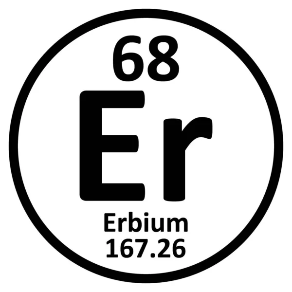 Periodic table element erbium icon. — Stock Vector