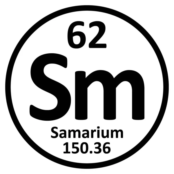 Elemento tavola periodica icona samario . — Vettoriale Stock