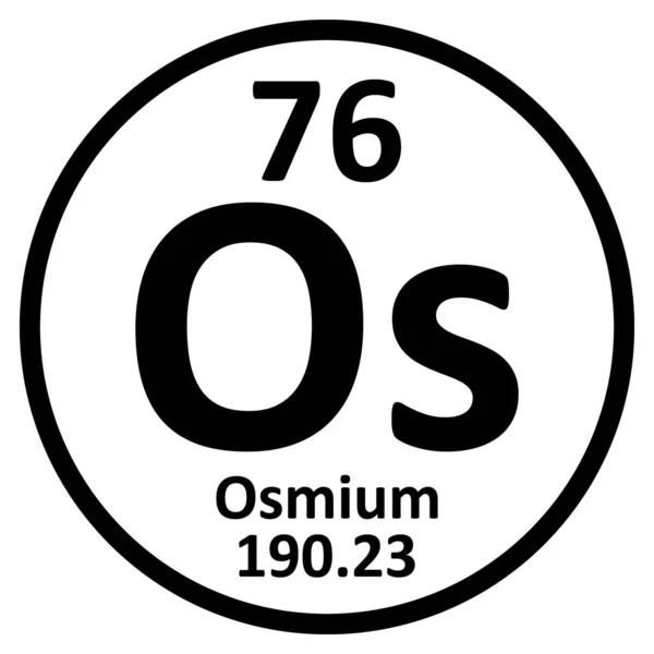 Periodic table element osmium icon. — Stock Vector