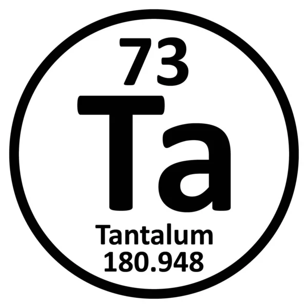 Періодична значок елемента таблиці тантал . — стоковий вектор