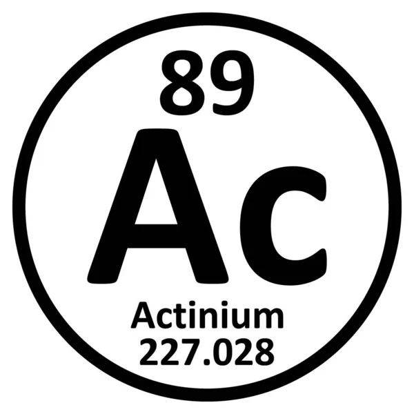 Periodic table element actinium icon. — Stock Vector