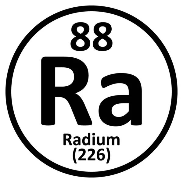 Periodic table elementu Radu ikona. — Wektor stockowy