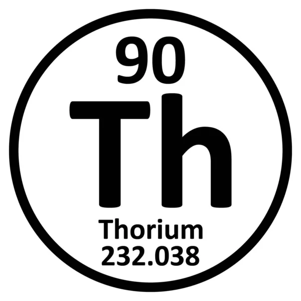 Icône de thorium d'élément de table périodique . — Image vectorielle