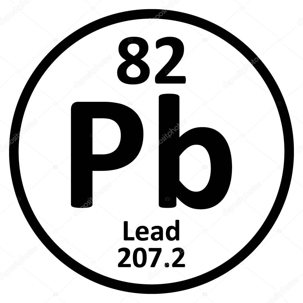 Elemento tabla periódica icono de plomo . Vector de stock por ©konstsem  335567636, image size:1024x1024