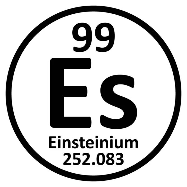 Periodic table elementu: einsteinium ikona. — Wektor stockowy