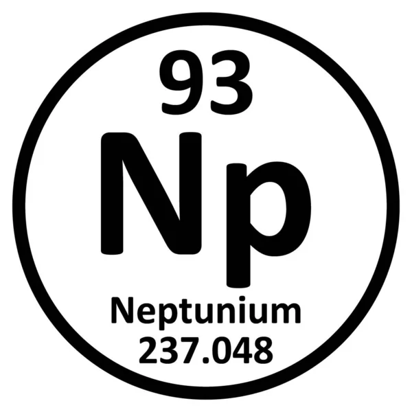 Periodensystem Element Neptunium Symbol. — Stockvektor
