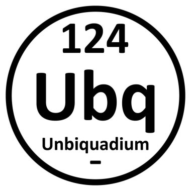 Periyodik tablo elemanı unbiquadium simgesi.