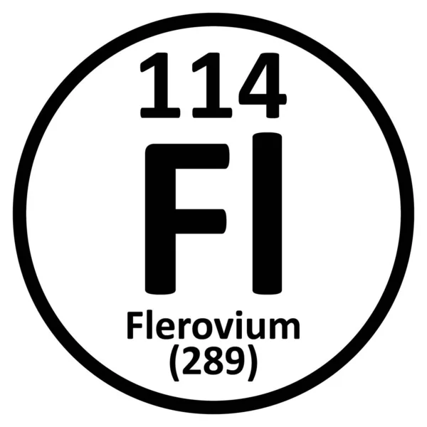 Tabela periódica elemento ícone flerovium . — Vetor de Stock