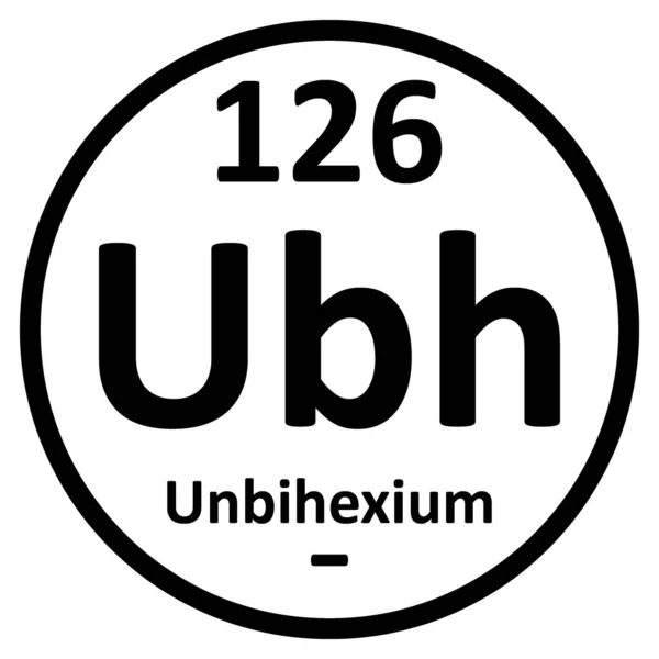 Periodic table elementu unbihexium ikona. — Wektor stockowy