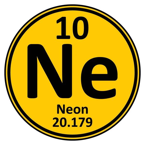 Elemento tabla periódica icono de neón . — Vector de stock
