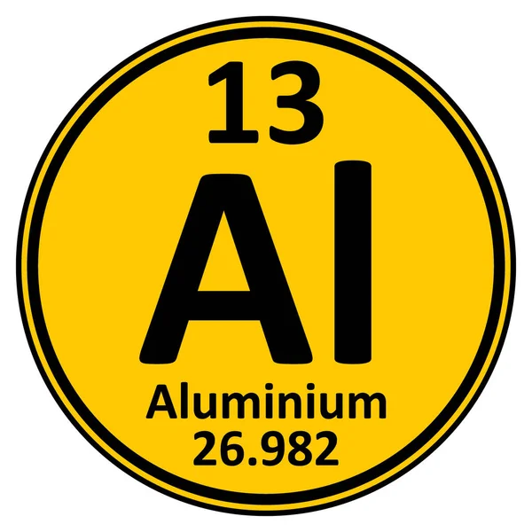 Periodic table elementu aluminium ikona. — Wektor stockowy