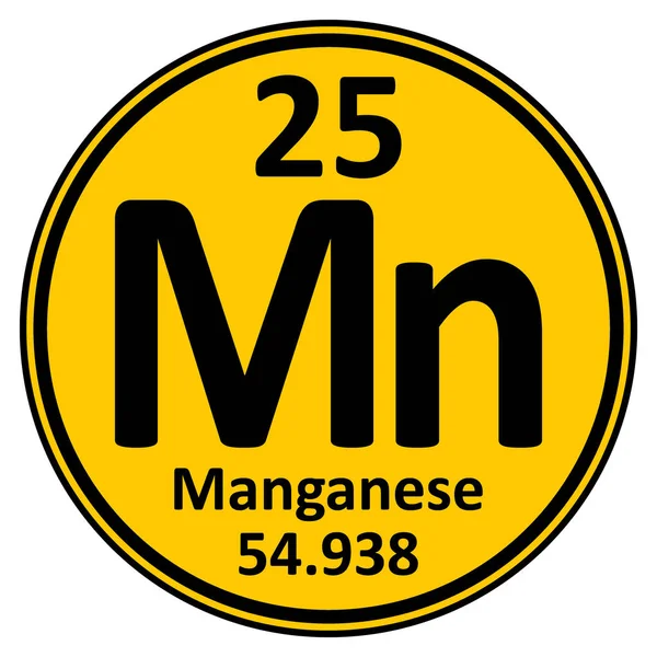 Periodic table element manganese icon. — Stock Vector