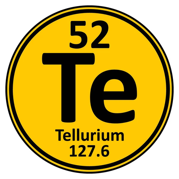 Pictogram van het periodiek element Telluur. — Stockvector