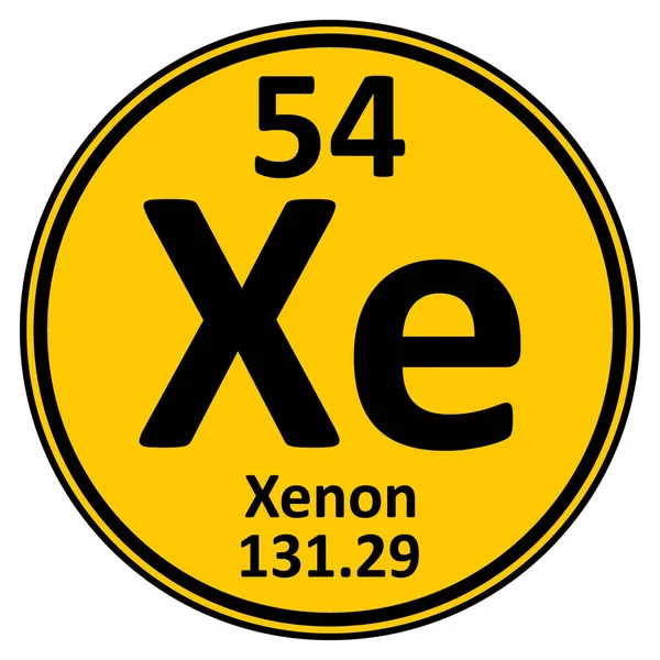 Εικονίδιο xenon στοιχείου του περιοδικού πίνακα. — Διανυσματικό Αρχείο