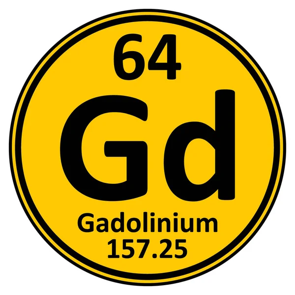 Ícone de gadolínio elemento de tabela periódica . —  Vetores de Stock