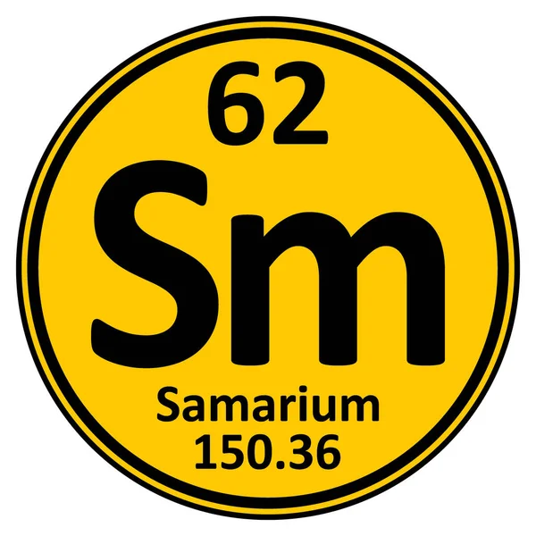 Elemento tavola periodica icona samario . — Vettoriale Stock