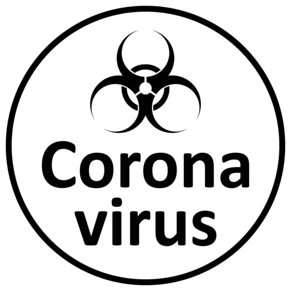 Signo de peligro del coronavirus — Vector de stock