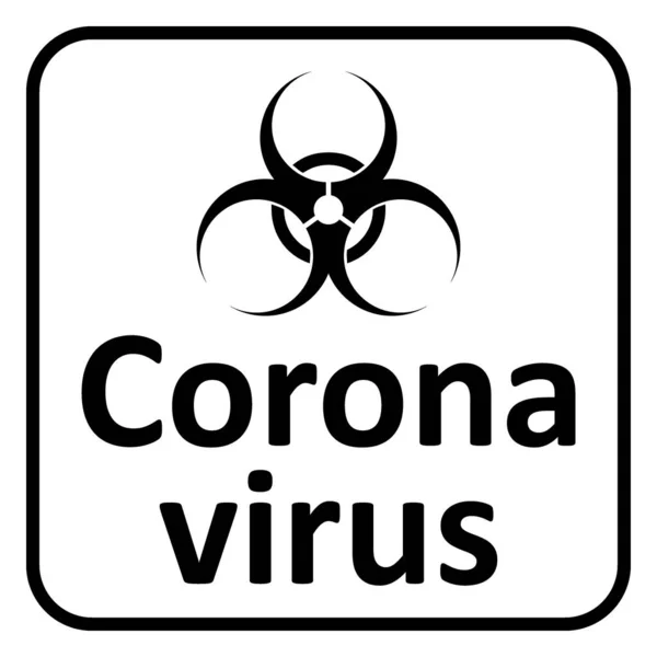 Coronavírus sinal de perigo —  Vetores de Stock