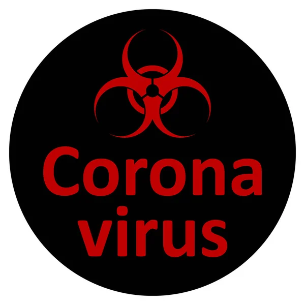 Signo de peligro del coronavirus — Vector de stock