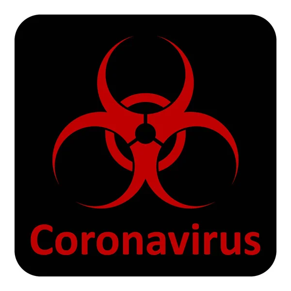 Signo de peligro del coronavirus — Vector de stock