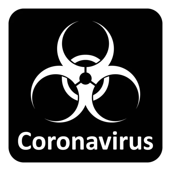 Coronavirus segno di pericolo — Vettoriale Stock