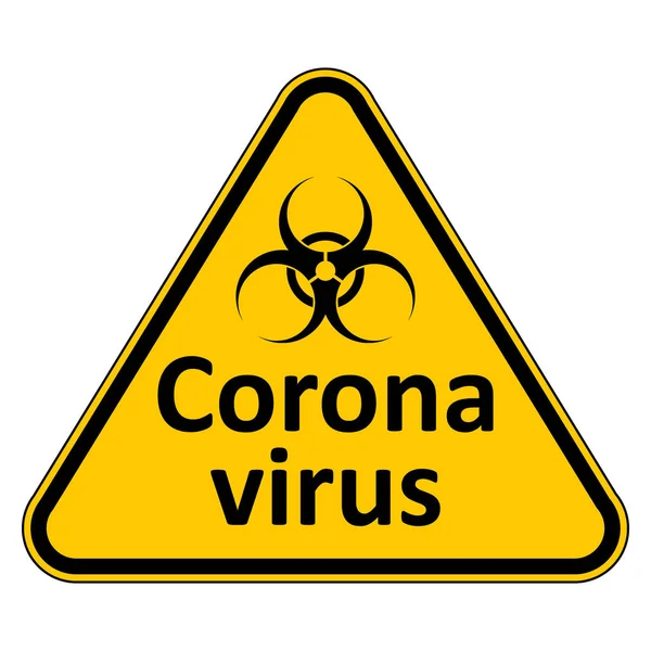 Coronavírus sinal de perigo —  Vetores de Stock