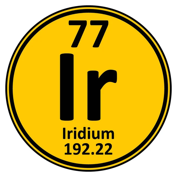 Periodensystem Element Iridium Symbol. — Stockvektor