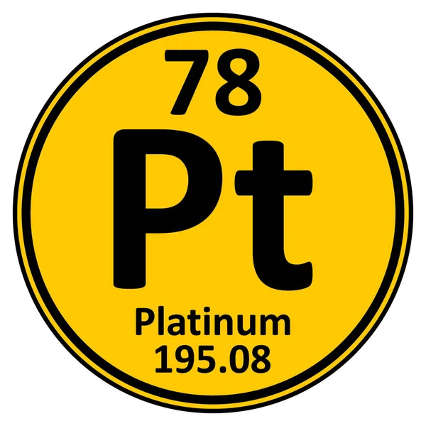 De pictogram van het element platina van de periodieke tabel. — Stockvector