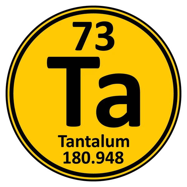 Значок тантала элемента периодической таблицы . — стоковый вектор