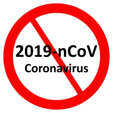 Koronavirüsü yasakla işareti.