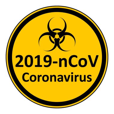 Coronavirus tehlike işareti.