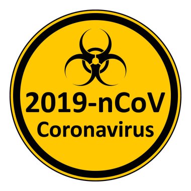 Coronavirus tehlike işareti.