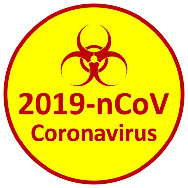 Coronavirus tehlike işareti.