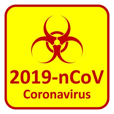 Coronavirus tehlike işareti.