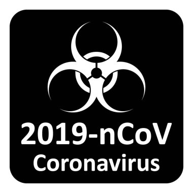 Coronavirus tehlike işareti.