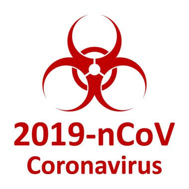 Coronavirus tehlike işareti.