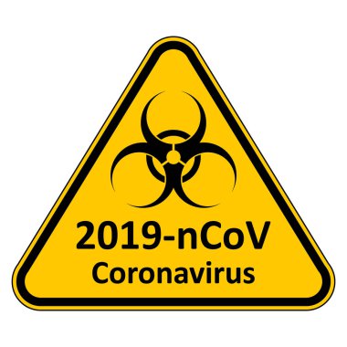 Coronavirus tehlike işareti.