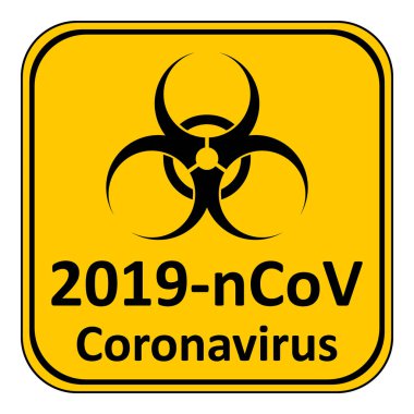 Coronavirus tehlike işareti.
