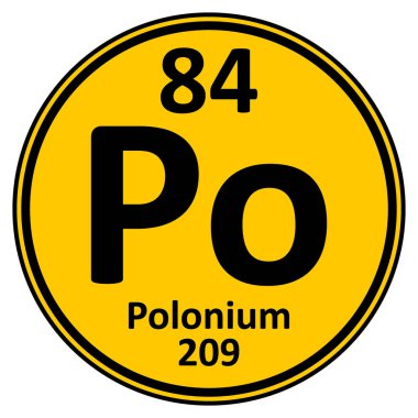 Periyodik Tablo öğesi Polonyum simgesi.