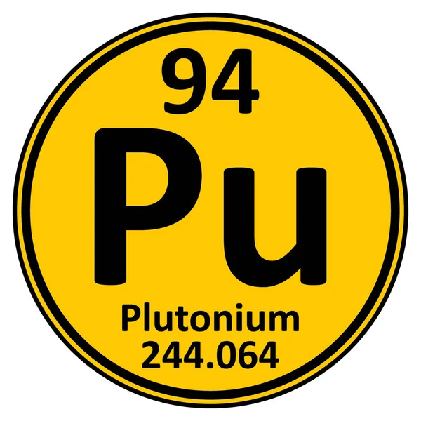 Значок элемента периодической таблицы плутония . — стоковый вектор