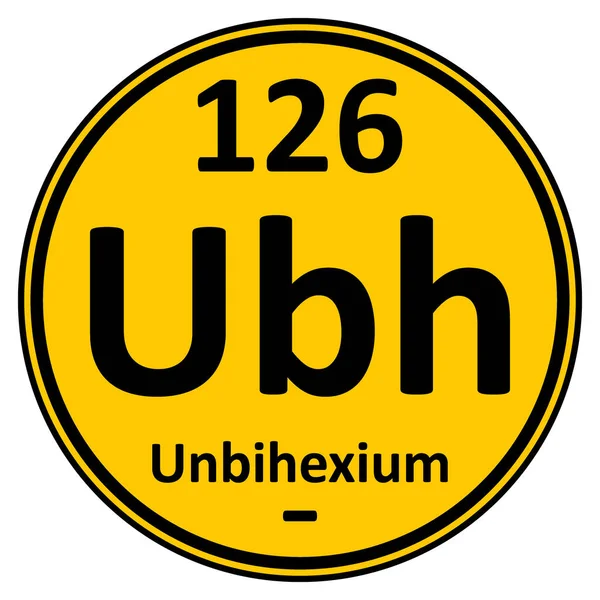 Periodic table elementu unbihexium ikona. — Wektor stockowy