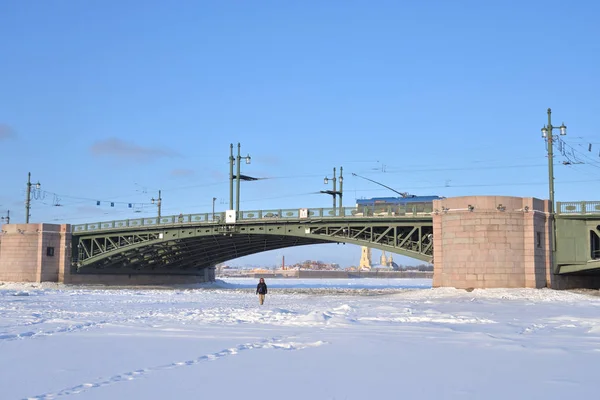 Palace Bridge at winter. — Stock Photo, Image