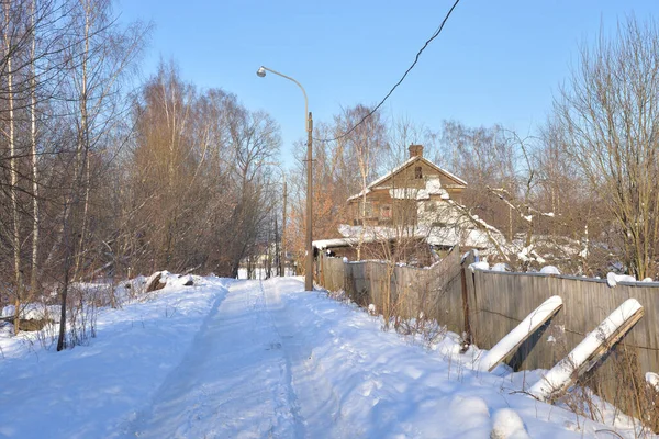 Straat Het Dorp Oest Slavyanka — Stockfoto