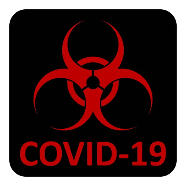 Covid Danger Sign White Background Vector Illustration — Stock Vector