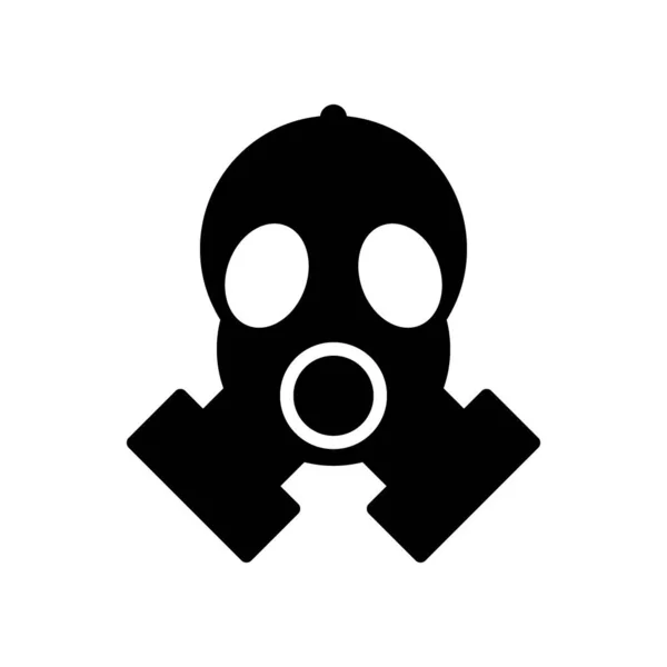 Icono Máscara Gas Sobre Fondo Blanco Ilustración Vectorial — Vector de stock