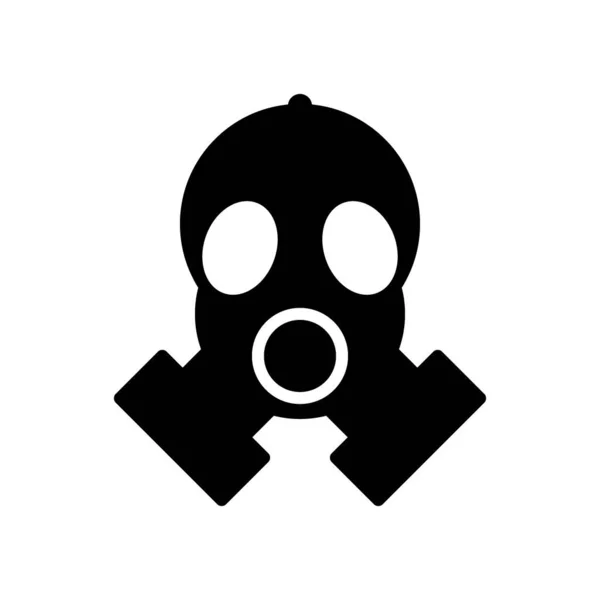 Gas Mask Icon White Background Vector Illustration — Stock Vector