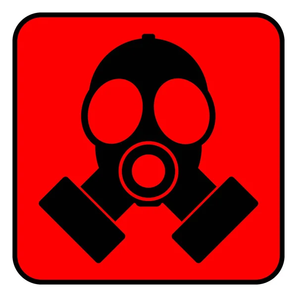 Gasmaskensymbol Auf Weißem Hintergrund Vektorillustration — Stockvektor