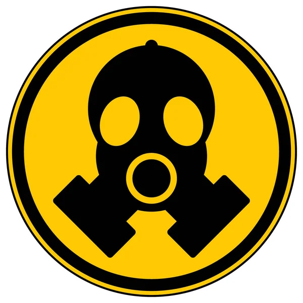 Beyaz Arkaplanda Gaz Maskesi Simgesi Vektör Illüstrasyonu — Stok Vektör